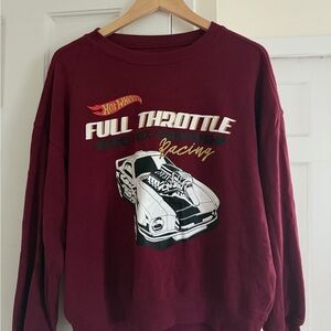 Hot Wheels Burgundy crew neck Sweatshirt